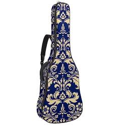 JRHEJTFZ Gitarrentasche für Akustikgitarre, langlebig und schützend, für Akustik- und E-Gitarren, 109 x 42,9 x 11,9 cm, passend für die meisten Gitarrengrößen, Blumenmuster, Gelb, Mehrfarbig4, von JRHEJTFZ