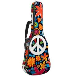 JRHEJTFZ Gitarrentasche für Akustikgitarre – Pink Petal Floral Guitar Gigbag Große Gitarrentasche passend für die meisten Gitarrengrößen, Mehrfarbig 8, 42.9x16.9x4.7 in, Modern von JRHEJTFZ