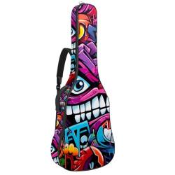 JRHEJTFZ Gitarrentasche für Akustikgitarren – Old God of Wealth Gitarrentasche, groß, passend für die meisten Gitarrengrößen, Mehrfarbig 2, 42.9x16.9x4.7 in, Modern von JRHEJTFZ