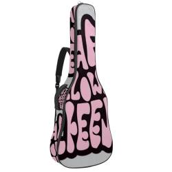 JRHEJTFZ Tasche für Akustikgitarre – Abstrakte Buchstaben, große Gitarrentasche passend für die meisten Gitarrengrößen, Mehrfarbig 8, 42.9x16.9x4.7 in, Modern von JRHEJTFZ