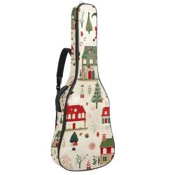 JRHEJTFZ Tasche für Akustikgitarre – buntes geometrisches Muster, große Gitarrentasche passend für die meisten Gitarrengrößen, Mehrfarbig 6, 42.9x16.9x4.7 in, Modern von JRHEJTFZ