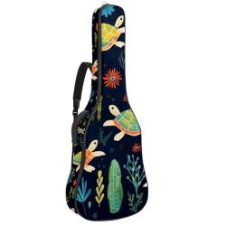 JRHEJTFZ Tasche für Akustikgitarren – Cartoon-Gitarrentasche, kleine Schildkröte, große Gitarrentasche passend für die meisten Gitarrengrößen, Mehrfarbig 7, 42.9x16.9x4.7 in, Modern von JRHEJTFZ