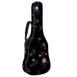 JRHEJTFZ Tasche für Akustikgitarren – langlebig und schützend – für Akustik- und E-Gitarren – 109 x 42,9 x 11,9 cm – passend für die meisten Gitarrengrößen – Datura Flower Hintergrund Muster, von JRHEJTFZ