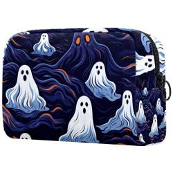 Stilvolle Kosmetik Aufbewahrungstasche Make-up Organizer Kosmetik Aufbewahrungsbox Make-up und Schmuck Reisetasche Beutel Halloween Muster Drucken, Mehrfarbig: 10, 18.5x7.5x13cm/7.3x3x5.1in, von JRHEJTFZ