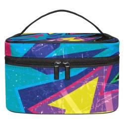 Stilvolle Kosmetiktasche – Große Kapazität Make-up Fall für Damen und Mädchen – Ausflüge und Reisen Notwendigkeiten – Ideal für Toilettenartikel Aufbewahrungsbox Graffiti Art Hip-Hop-Stil Textur von JRHEJTFZ