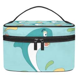 Stilvolle Kosmetiktasche – große Kapazität Make-up-Tasche für Damen und Mädchen – Ausflüge und Reisebedarf – ideal für Toilettenartikel, Aufbewahrungsbox mit niedlichen Cartoon-Vögeln, Mehrfarbig 9, von JRHEJTFZ