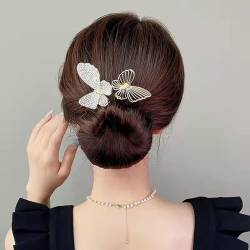 Lockenwickler, Dutt-Maker, Haarknoten-Maker mit zarten, glänzenden Blumen, wiederverwendbarer Dutt-Haarschmuck für Frauen und Mädchen (style-L) von JRIDYJ