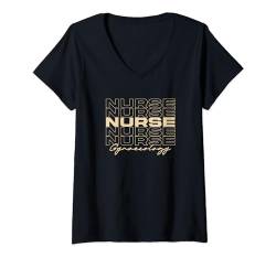 Damen Gynäkologie-Krankenschwester, medizinische Krankenschwestern T-Shirt mit V-Ausschnitt von JRRTS Gynäkologie-Krankenschwester-Designs