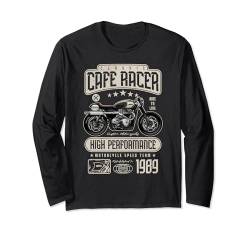 Cafe Racer Motorrad Geburtstag Biker Jahrgang 1989 Langarmshirt von JRRTS Motorrad-Geburtstags-Designs