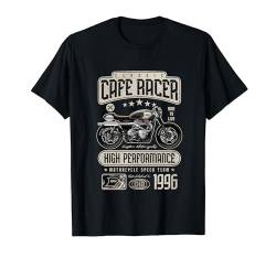 Cafe Racer Motorrad Geburtstag Biker Jahrgang 1996 T-Shirt von JRRTS Motorrad-Geburtstags-Designs