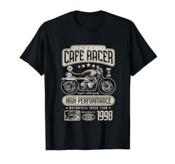 Cafe Racer Motorrad Geburtstag Biker Jahrgang 1998 T-Shirt von JRRTS Motorrad-Geburtstags-Designs