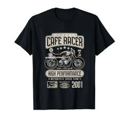 Cafe Racer Motorrad Geburtstag Biker Jahrgang 2001 T-Shirt von JRRTS Motorrad-Geburtstags-Designs
