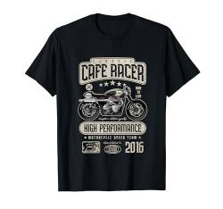 Cafe Racer Motorrad Geburtstag Biker Jahrgang 2016 T-Shirt von JRRTS Motorrad-Geburtstags-Designs