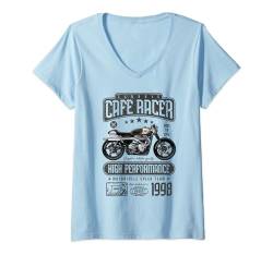 Damen Cafe Racer Motorrad Geburtstag Biker Jahrgang 1998 T-Shirt mit V-Ausschnitt von JRRTS Motorrad-Geburtstags-Designs