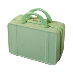 JRink Tolida Make-up-Reisetasche, Hartschale, Kosmetik-Organizer-Tasche mit Gummiband, tragbarer Mini-ABS-Tragekoffer, wasserdicht, abschließbar, grün von JRink