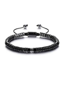 JSDDE Obsidian Armband Edelsteine Armband Geflochten einstellbar Perlenarmband Glücksbringer Geschenk für Valentinstag Muttertag Geburtstag von JSDDE