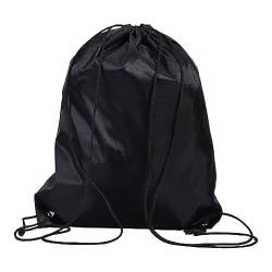 JSKWIKE Kordelzugbeutel schwarze PE Beutel Kordelzug Turnbeutel String Schwimmbeutel Kordelzug Rucksack für Sport Fitnessstudio Reisen Schwimmen Strand von JSKWIKE