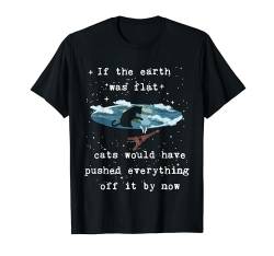 Funny Flat Earth Cat T-Shirt Herren & Damen Größen 5 Farben von JT Clothing