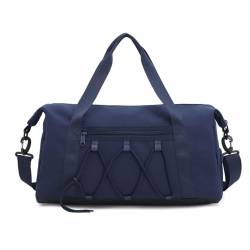 JTBDWOSK Sporttasche mit Schuhfach und Nassfach Reisetasche Wasserdicht Damen Schwimmtasche Trainingstasche Fitnesstasche Handgepäck Tasche Weekender Gym Duffle Bag,Blau von JTBDWOSK