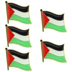 JTMKYO 5 Stück palästinensische Flaggenabzeichen, Flaggennadeln, Broschen, Medaillen, Anstecknadeln, Armbänder, geeignet für Hüte, Kragen und Kleidung. von JTMKYO