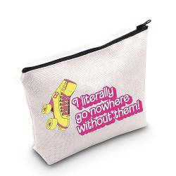 Barb Girl Pink Rollschuh Barb Movie Inspired I Literally Go Nowhere Without Them Canvas Make-up-Tasche, Ich buchstäblich Tasche Eu, Kosmetiktasche mit Druck von JTOUK