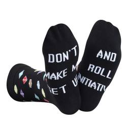 D and D Socks RPG Gaming Gift Don't Make Me Get Up And Roll Initiative Gamer Socken für D Master Pathfinder Nerdy Gamer, Roll Initiative EU, Einheitsgröße Tall von JTOUK