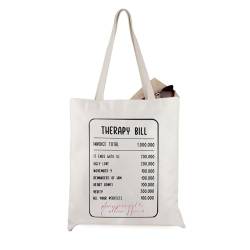 JTOUK Colleen Books Lover Gift Please Send My Therapy Bills to Colleen Bookish Tote Bag Book Bag, Therapie Rechnungen Tote Eu, 13.78 inch x 14.96 inch, Large von JTOUK