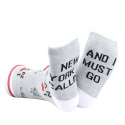 JTOUK New York Travel Vacation Gift New York Is Calling I Must Go Neuheit New York Socken Geschenk für New York Liebhaber, New York Is Calling EU, Einheitsgröße Tall von JTOUK