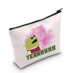 Kosmetiktasche mit Reißverschluss, Motiv: Cartoon-Filmliebhaber, Geschenk für Damen, mit Aufschrift "Are Ya Feeling Mad Yeaahhhhh", Yeaahhhh Bag EU, Kosmetiktasche mit Aufdruck von JTOUK