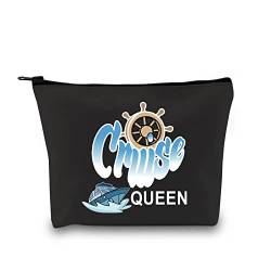 Kreuzfahrt-Reise-Geschenk, Kreuzfahrt, Junggesellinnenabschied, Gastgeschenk, Reise, Kulturbeutel, Schiffszubehör, Tasche, Geschenk für Cruiser, Cruise Queen Bag EU, Kosmetiktasche mit Aufdruck von JTOUK