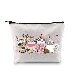 Mexikanische Latina Kaffee Thema Geschenk Cafecito Pan Dulce y Chisme Mexikanische Hispanic Pride Frühstück Make-up Tasche für Kaffeeliebhaber, Cafecito Y Bag Eu, Kosmetiktasche mit Druck von JTOUK