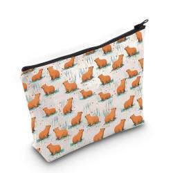 Niedliches Capybara-Geschenk für Frauen, Capybara-Liebhaber, Capybara-Reißverschlusstasche, Make-up-Tasche, Capybara, Kosmetiktasche mit Druck von JTOUK