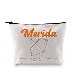 Prinzessin Merida Geschenk Merida Bogen und Pfeil Make-up-Tasche You Control Your Destiny Cartoon Film Merchandise Reißverschluss Tasche Geschenk für Merida Fans von JTOUK