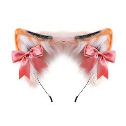 Ethnische Studenten Unisex Haarband Zum Fotografieren Mit Mini Schleifen Dekoren Ohren Stirnbänder Cartoon Cosplay Maid Haarband Niedliche Stirnbänder Für Frauen Niedliche Stirnbänder Für Frauen von JTQYFI