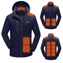 Beheizte Softshelljacke Für Outdoor-Reiten Skifischen: Heizjacke Beheizbare jacke für Herren/Damen Wasserdicht und kältebeständig 15 Heizzonen Elektrische Heizjacke USB Übergangsjacke M - XXXXL von JUANMAO