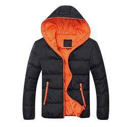 Herren Steppjacke Pufferjacke Herren Casual Funktionsjacke In Daunenoptik Kapuze wasserdichte und windabweisende Outdoor Jacke Herren Oversized Fit Pufferjacke Packable Down Jacket Daunenmantel von JUANMAO