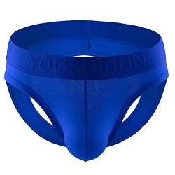 JUANMAO G-String Tanga Herren Jockstrap Slips Herren String Tanga Slips Sexy Thong G-String Tanga Herren Jockstrap Slips Herren Sports Underwear Atmungsaktive Ausbuchtung Boxershorts Blau XXL von JUANMAO