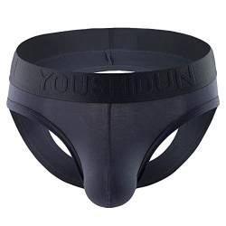 JUANMAO G-String Tanga Herren Jockstrap Slips Herren String Tanga Slips Sexy Thong G-String Tanga Herren Jockstrap Slips Herren Sports Underwear Atmungsaktive Ausbuchtung Boxershorts Grau XXL von JUANMAO