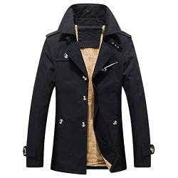 JUANMAO Herren Business Mantel Langemantel Wintermantel Herren Jacke Parka Winterjacke Mantel Herren Jacke Kurzmantel Slim Fit Herren Wollmantel Langer Coat Winter Karneval von JUANMAO