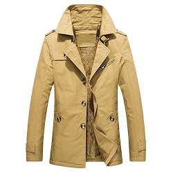 JUANMAO Herren Business Mantel Langemantel Wintermantel Herren Jacke Parka Winterjacke Mantel Herren Jacke Kurzmantel Slim Fit Herren Wollmantel Langer Coat Winter Karneval von JUANMAO