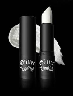 Glitter Lipstick Lip Gloss, Rot Lila Schwarz Langanhaltender Glitter Lip Stick Makeup Geschenk (1) von JUDEWY