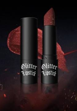 Glitter Lipstick Lip Gloss, Rot Lila Schwarz Langanhaltender Glitter Lip Stick Makeup Geschenk (7) von JUDEWY