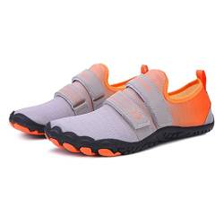 JUEMISSA Indoor-Fitnessschuhe Springseilschuhe für Damen und Herren stoßdämpfende Anti-Rutsch-Schuhe Fünf-Finger-Sportschuhe Breitfuß-Laufschuhe (Color : Light Grey, S : 42 EU) von JUEMISSA