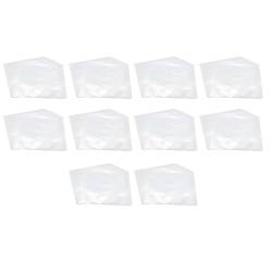 JUFUM 300 flache offene Taschen oben 6,7 mm starke Abdeckung Kunststoff Vinyl Schallplatten Außenhüllen für 12 Zoll Double/Gatefold 2LP 3LP 4LP, Transparente Farbe von JUFUM