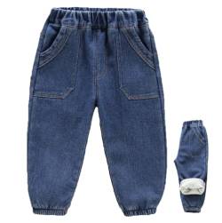 JUIYNIZT Kinder Jungen Baby Gefütterte Jeanshose Fleece Jeans Denim (104-110) von JUIYNIZT