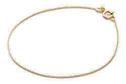 JUKSEREI Armband Damen Gold Petit Bracelet - Filigrane sehr zarte Armkette 925 Silber vergoldet Länge 17 cm - JUK-BCH130g von JUKSEREI