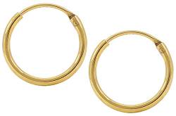 Jukserei Damen Ohrringe Creol Earring Gold - Creole Silber vergoldet - JUK-ESM101g-S von JUKSEREI