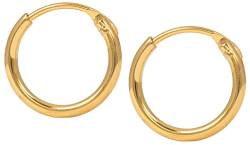 Jukserei Damen Ohrringe Creol Earring Gold - Creole Silber vergoldet - JUK-ESM101gXS von JUKSEREI