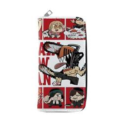 JUMBOZ Chains-aw Man Anime Wallet, Kunstleder Card Wallet mit Reißverschluss, Reise-Kulturbeutel für Ausweis Banknote Münze Foto(Color:Multicolor 4) von JUMBOZ