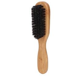 Bartbürste, Bartpflegebürste für Männer, Ergonomischer Bambusgriff, Künstliche Schweinehaar-Herrenhaarbürste, Glättet und Fördert das Bartwachstum, Bartbürste für Männer von JUOPZKENN